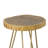 Elegant Beige 22 inch Side Table with Live Edge Acacia Wood Top-115012645