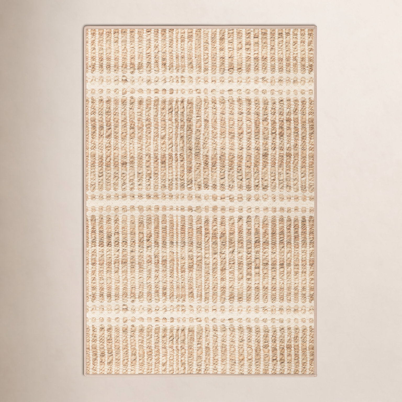 Arbor Natural Machine Washable Rug, Rectangle 4' x 6'