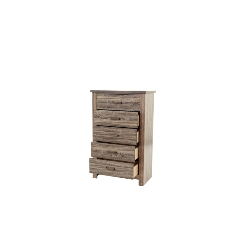 Mobilier de chambre à coucher avec tiroirs en bois naturel à finition naturelle 1 pièce