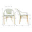 Chaises de salle à manger de patio Altesa de style bistro français, chaises de salle à manger d'extérieur en résine tressée PE résistante aux intempéries avec accoudoirs (ensemble de 6)-131406381-131641005