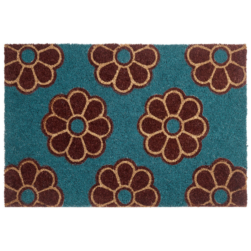Non-Slip Floral Indoor Doormat, 40cm W x 60cm L