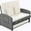 Chaise longue double en rotin PE pour 2 personnes avec dossier réglable en hauteur-1111730275-1111730284
