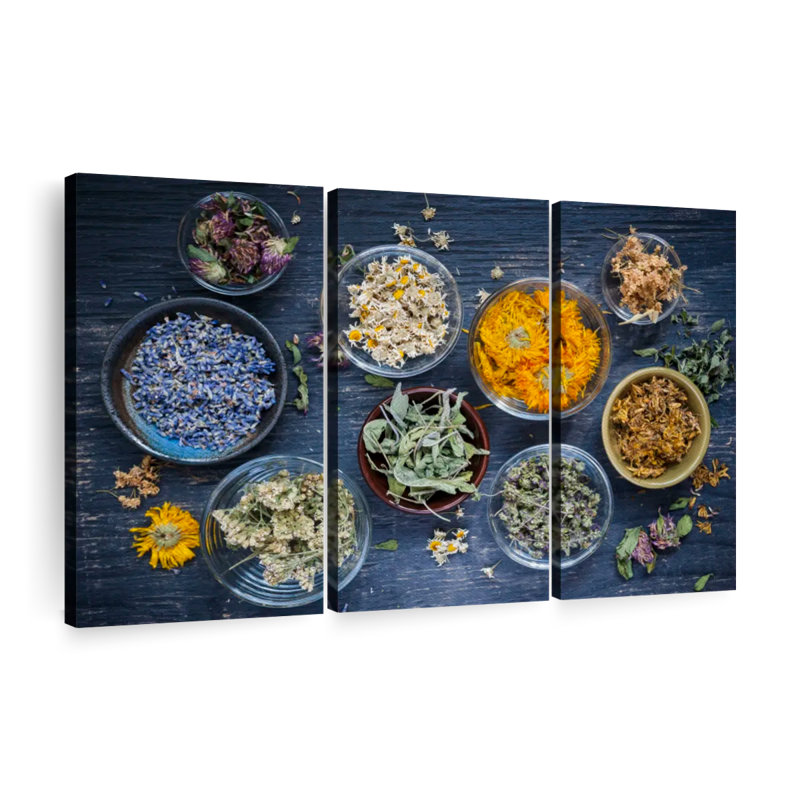 «Dried Herb Bowls» sur, H 36 po x l 57 po