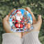 Ornement en forme de père Noël avec renne par G. Debrekht
