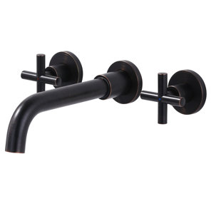 IVIGA Double-Handle Wall Mounted Bathroom Faucet for Sink