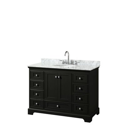 Deborah 48'' Single Bathroom Vanity with Marble Top
