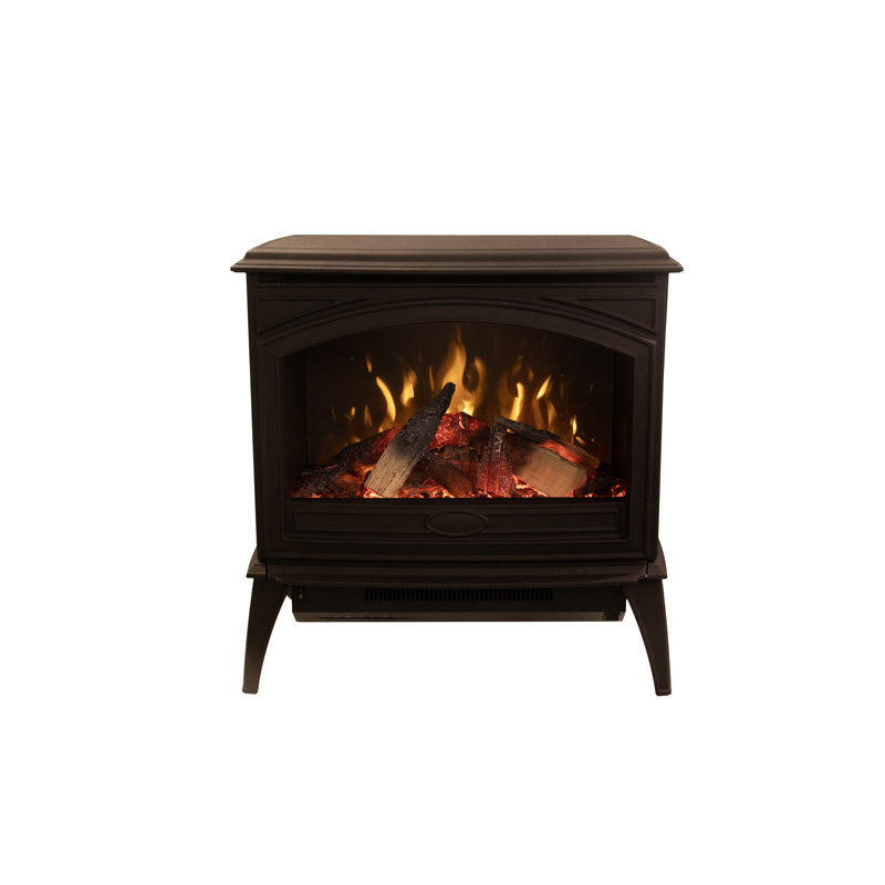 Cassella Black Electric Fireplace, 28.25" H x 23" W x 17.5" D
