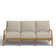Haley Teak Outdoor Lattice Back Sofa
