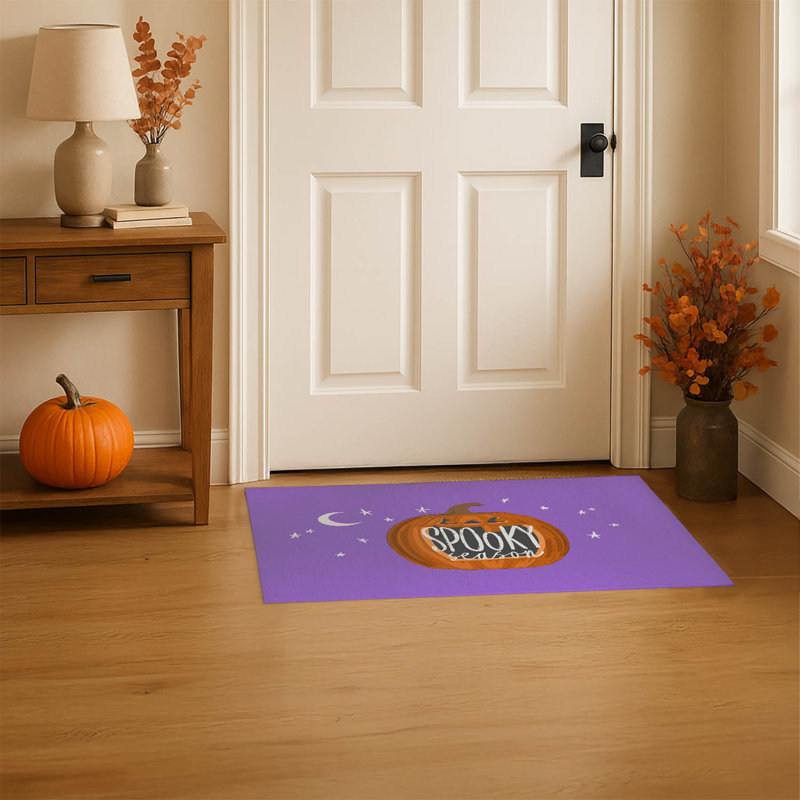 Tapis d'entrée antidérapant Spooky Season, Mauve, L 24 po x L 36 po