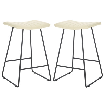 Kamyrie Upholstered Counter Stool with Metal Frame