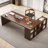 Walnut L-Shaped Solid Wood desks-107934396-107934398
