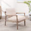 Fauteuil avec cadre en bois et fauteuil Mid-Century