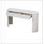 Table d'entrée avec design cannelé, console moderne avec rangement, plateau ovale et 2 tiroirs pour l'entrée et le salon-402165567