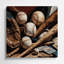 Art mural en métal brun Sports Baseball-339787667