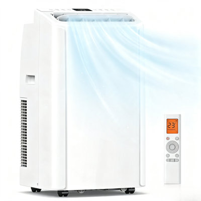 Climatiseur portatif 14 000 BTU (10 000 BTU SACC), 700 Sq. Pi. Unité CA 45dB silencieuse écoénergétique, refroidissement sans drainage avec mode sec, modes veille et télécommande pour appartements et chambres à coucher