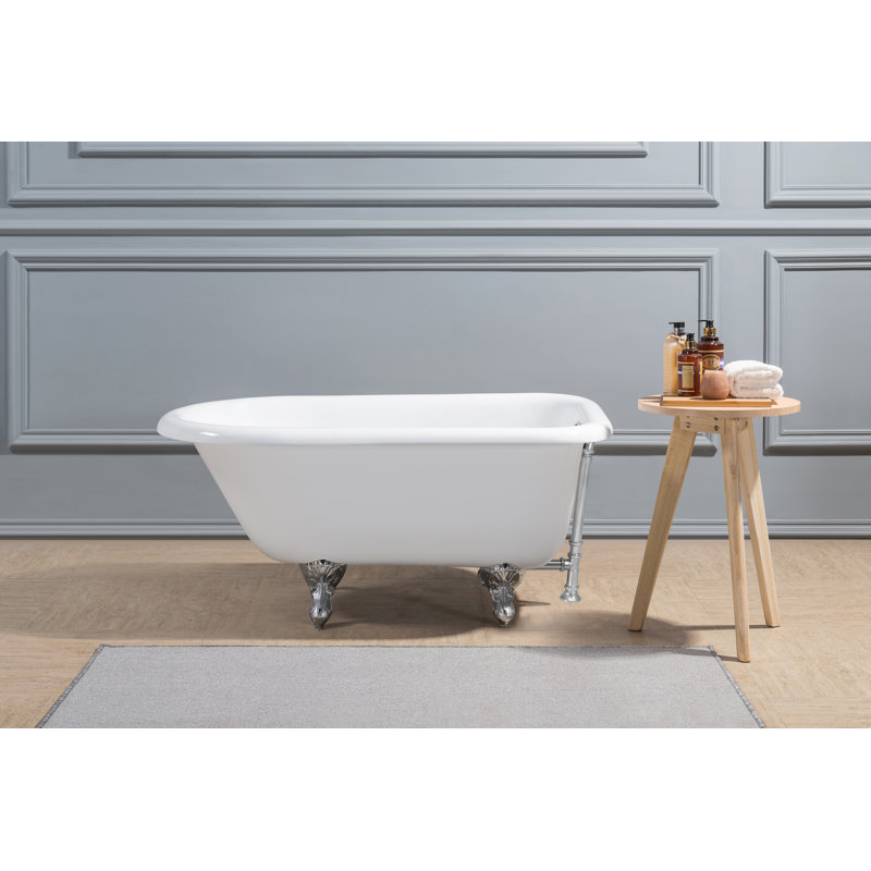 Baignoire de trempage sur pattes 48 "Streamline, Chrome poli, Chrome poli