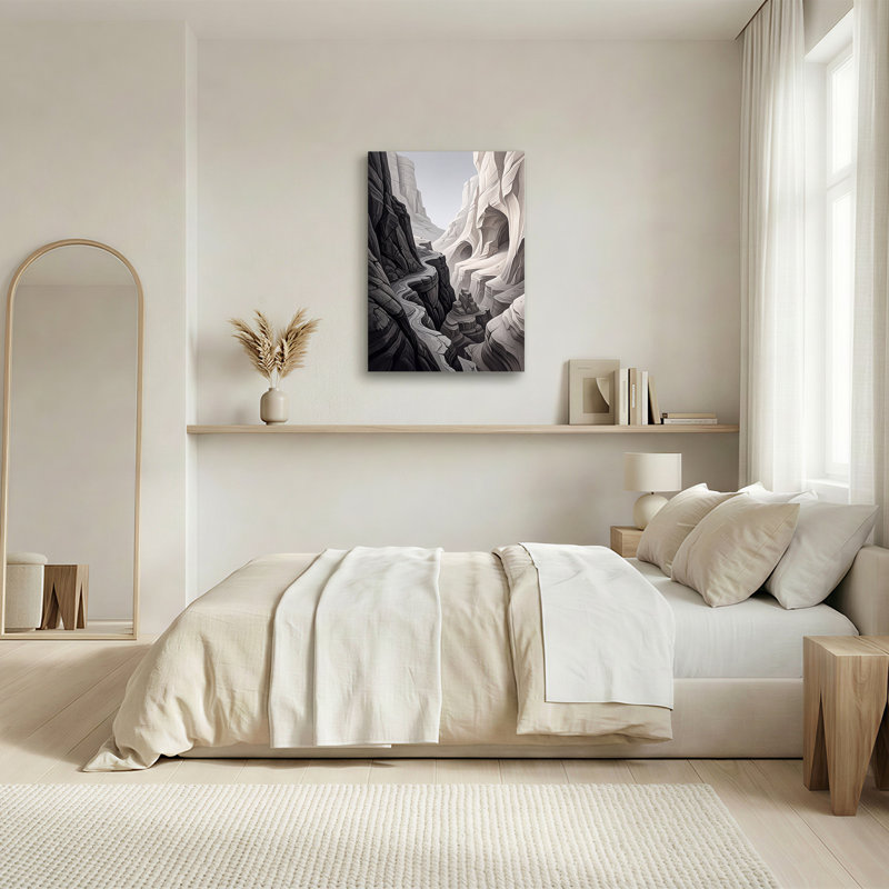 Art mural sur toile gris, H 48 po x l 36 po