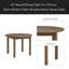 Table de salle à manger ronde 42 po pour 4 personnes, table de cuisine rétro, table de salle à manger en bois avec salon de cuisine pour la maison, facile à assembler