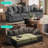  Felipe 110‘‘ Upholstered Modular Pull-out Sofa Bed with USB Charging & Side Pockets-370134385-382309598