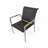 Stackable Modern Black Mesh Outdoor Armchair