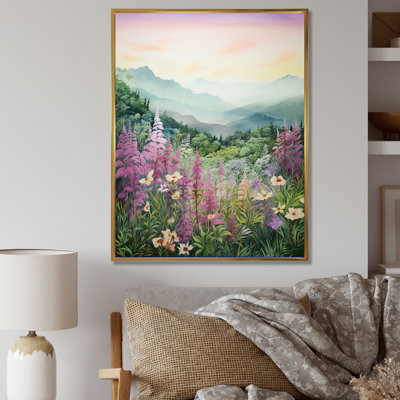 Pink Ferns Hill In Canada sur impression sur toile
