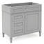Meuble-lavabo 36 po, rangement moderne avec 2 tiroirs et tiroir basculant. Structure en bois massif. Gris. Glissières de tiroir en métal lisse de 33 po H x 18 po, amplement d'espace de rangement. Conception exquise. Assemblage facile-1767790309-1767790315
