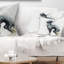 Coussin noir avec aquarelle et éclaboussures de chien noir-29893767-89808921
