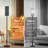 PeeNoke 68.5" Standing Floor Lamp grey watercolor golden line Liquid marble Dimmable Metal Pole Lamp with Linen Lampshade LED Bulb Included