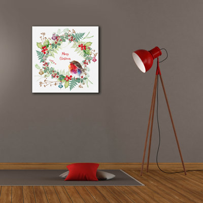  «Fluffy Forest Wreath» par Elle Media Group, art mural sur toile, 26 po x 26 po