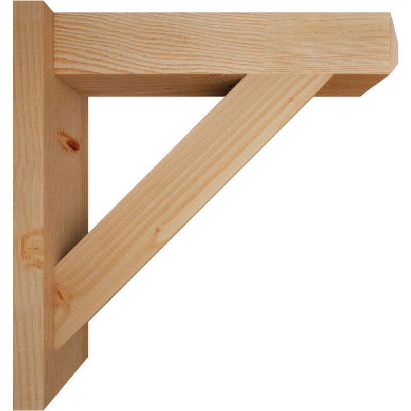 Artisan traditionnel en bois rustique, P 22 po x H 22 po, Sapin Douglas de 5 1/2 po (lisse)