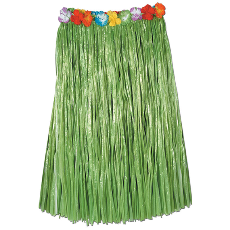 Adult Artificial Grass Hula Skirt, Green
