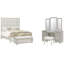 Très grand lit tapissier et commode avec miroir Bonaire California-125368638-125368643