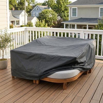 Corbin Modern Organic Acacia Wood Outdoor Daybed With Cushions And Waterproof Cover For Patio, Garden & Poolside