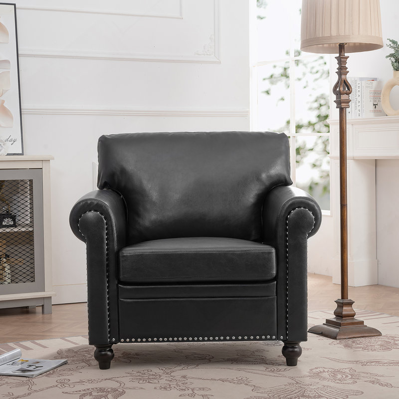 Canapé 1 place confortable et élégant avec coussin amovible et décoration élégante, parfait pour divers décors