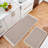 Solid Beige, 2 Pcs Non Slip Kitchen Mats