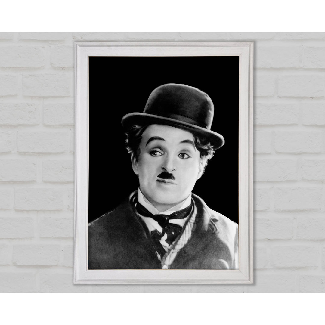 Charlie Chaplin Porträt - Einzelner Bilderrahmen Kunstdrucke