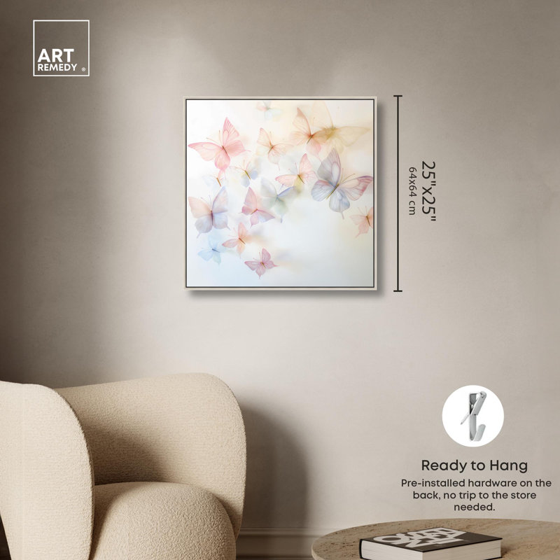 Art sur toile «Gossamer» par Art Remedy, Encadrement argenté, H 25 po x l 25 po x P 2 po