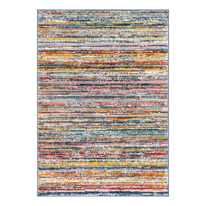 Hulsey Striped Indoor Rug, Rectangle 4'1" x 6'3"