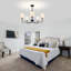 Lustre classique / traditionnel à 5 lumières avec abat-jour en tissu-883153358