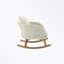 Chaise berçante de patio avec coussins en polyester doux et structure en bois durable-60931499