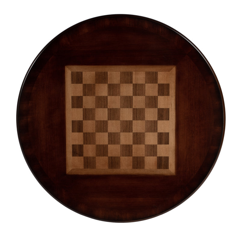 34" Chess Table, Dark Brown
