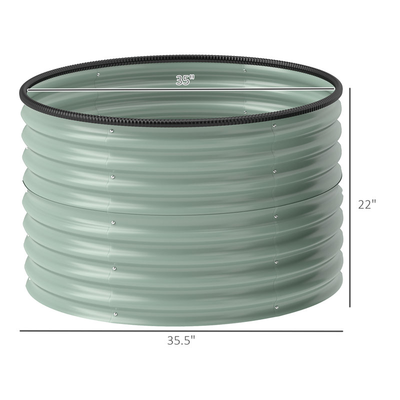 Jardinières en acier durable, ensemble de 2, jardinières surélevées modernes pour une utilisation extérieure polyvalente