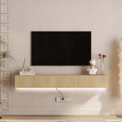Meuble télé flottant avec 16 DEL de couleur pour 55 60 65 pouces