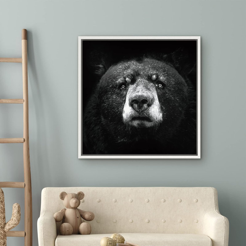 «Grizzly Bear», portrait d'animaux, photographie d'art moderne, rustique, dramatique, noir et blanc, reproduction d'art sur toile