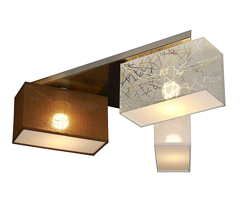 Lonsdale 2-Light 55cm LED Integrated Flush Mount, Silver/Brown/White
