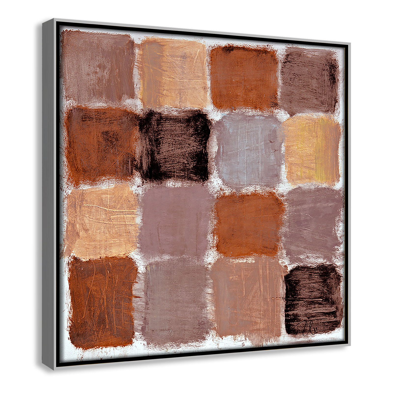 Powder Room Spice Reflections Print by , Silver, 13.5" H x 13.5" W