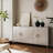 Modern Lacquered 4 Door Wooden Cabinet Sideboard Buffet Server Cabinet Storage CabinetModern Cabinet Living Room Cabinet Entryway Cabinet Unique Cabinet