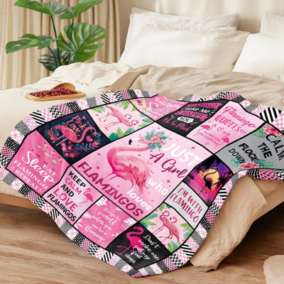 Flamant flamant cadeau pour les femmes - jeté de flamant rose ultra doux 30 po x 40 po, décoration moelleuse pour lit de bébé, cadeau d'anniversaire de Noël
