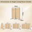 162cm W x 180cm H 2 - Panel Metal Folding Room Divider-1275076595