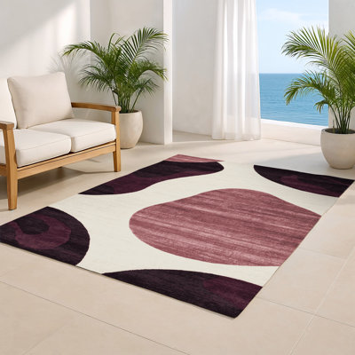 Watercolor Brown Indoor and Outdoor Area Rug